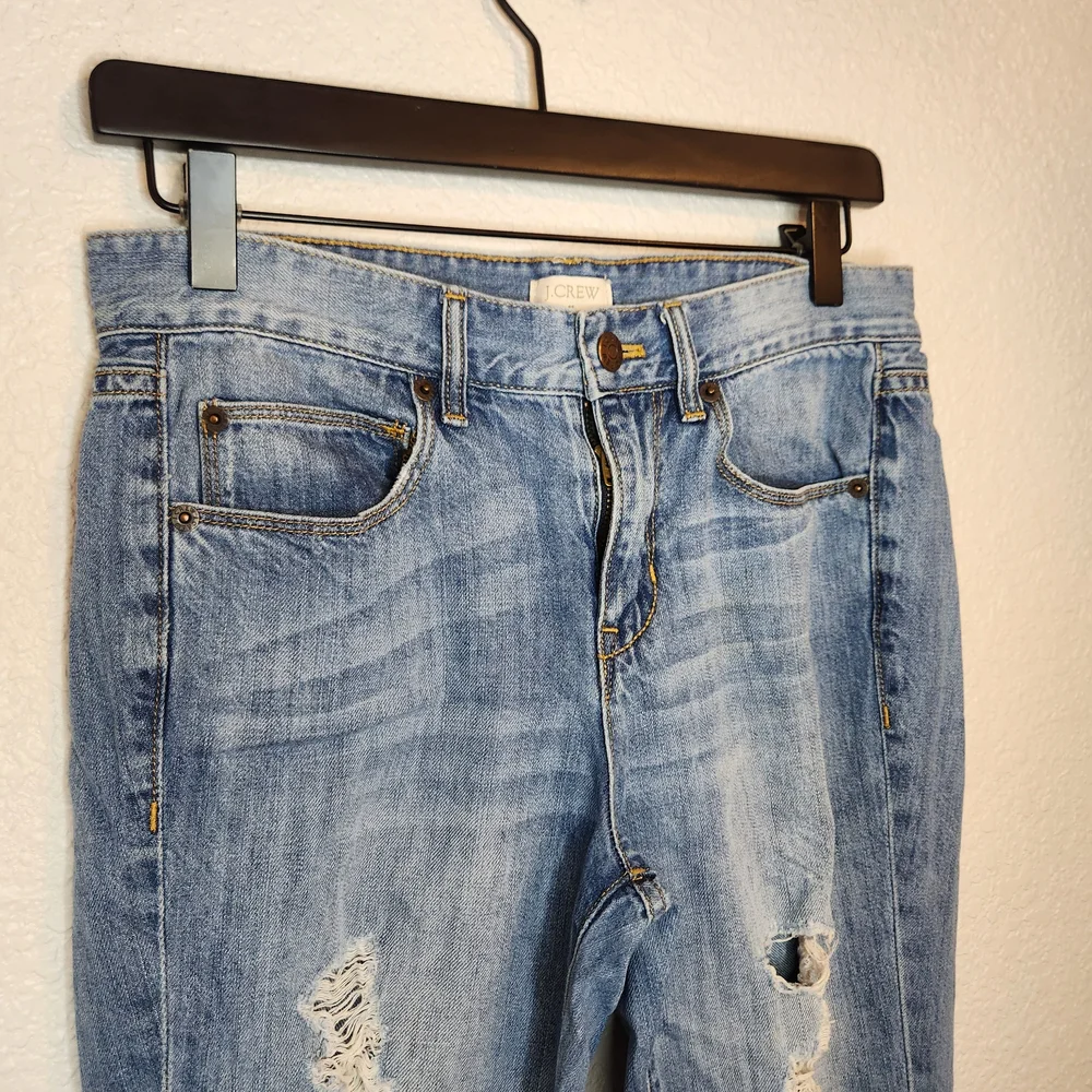 J.Crew distressed girlfriend or ankle straight leg jeans A1013 size 25